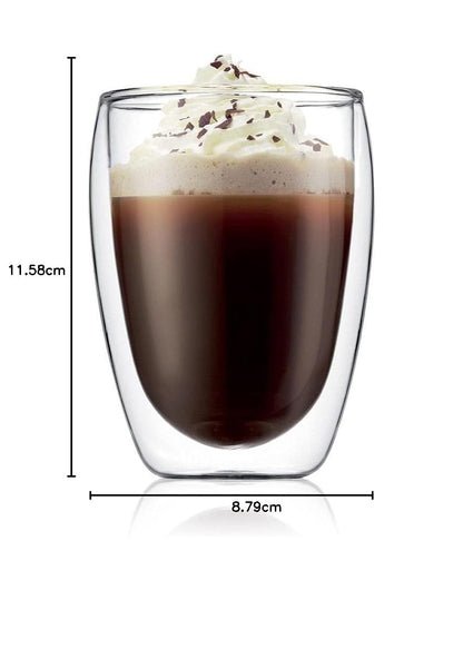 Bodum - 4559-10-12US Bodum Pavina Double Wall Insulated Glasses, 12 Oz. (6-Pack), Clear