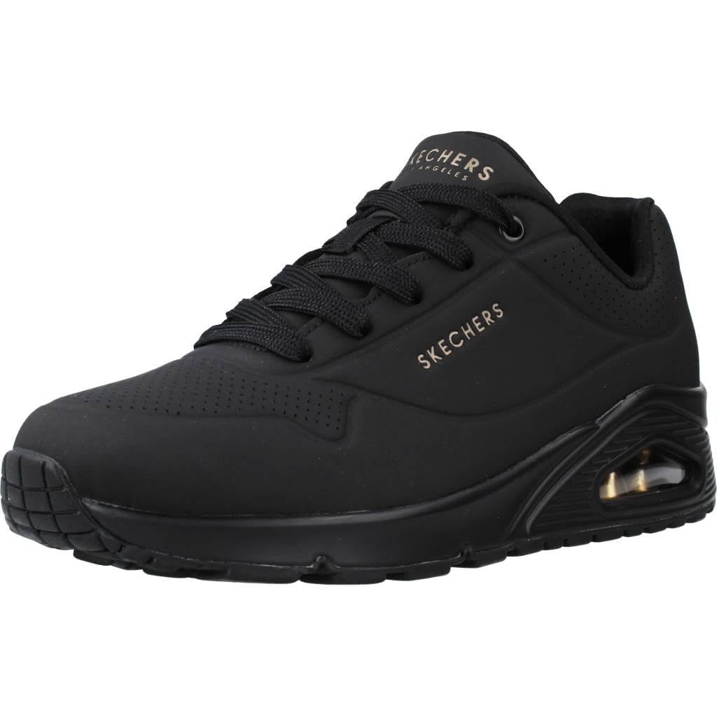Skechers Uno Stand on Air Tenis Casuales para Mujer - 26.5 cm - Negro - Negro