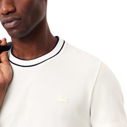 Lacoste - Playera con Cuello de Rayas piqué para Hombre