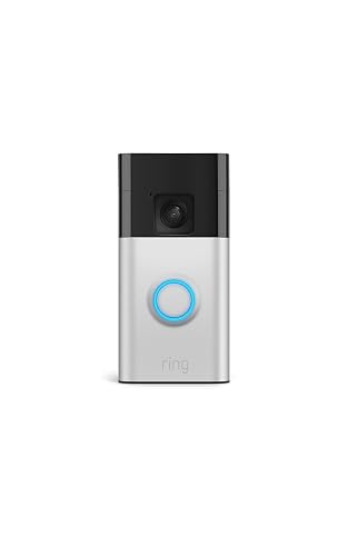 Timbre con cámara inalámbrico Ring - Video de cuerpo completo, video en vivo con audio bidireccional, alertas y detección de movimiento. Níquel satinado