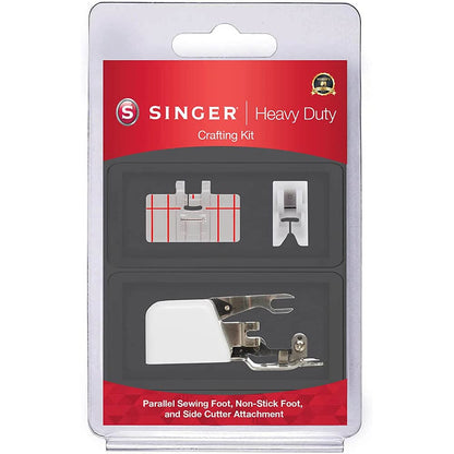 Singer® Kit de prensatelas para Manualidades de Alta Resistencia, 3 Piezas | Cortador lateral, costura paralela, accesorios antiadherentes, ideal para recortar, dobladillo, proyectos decorativos
