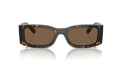 Vogue Eyewear Vo5584s - anteojos de sol rectangulares para mujer - Havana Oscuro - 53 Milímetros