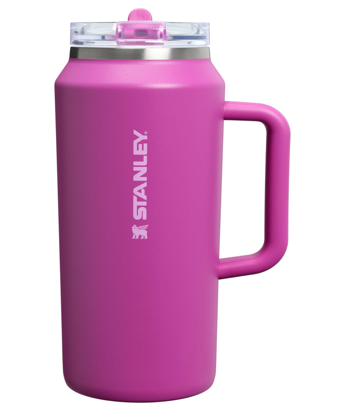 Stanley Quencher ProTour Vaso Térmico con Popote Abatible, Acero Inoxidable - 64 Ounces - Flor oscura