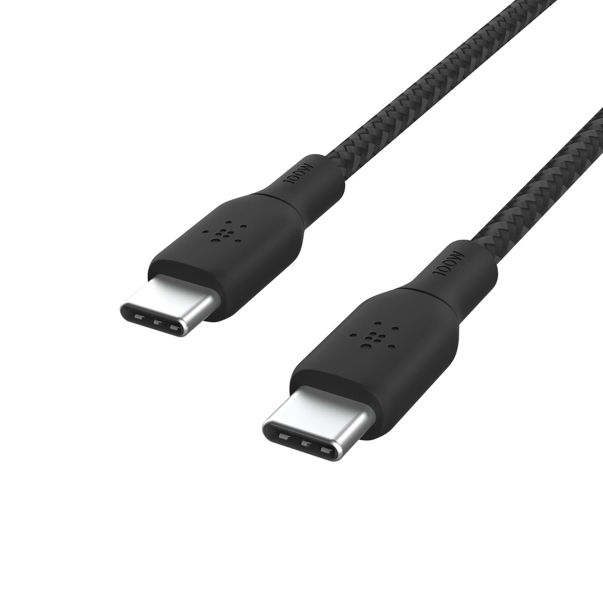 Belkin cable USB tipo C a USB-C, Power Delivery de 100 W, cable USB C con certificación USB-IF 2.0 con exterior de nailon y doble trenzado para iPhone 15, iPad Pro, MacBook, Galaxy y otros, 3 m, negro
