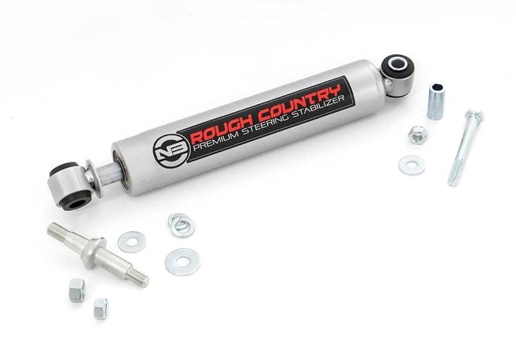 Rough Country N3 estabilizador de dirección para Jeep Wrangler TJ YJ Cherokee XJ ZJ | 02-10 Silverado Sierra HD | 8731730