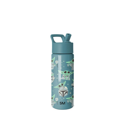 Simple Modern Botella de Agua Summit para Niños 18 oz, Diseño Bob Esponja - Star Wars: Grogu Doodle - 0.5 Litros