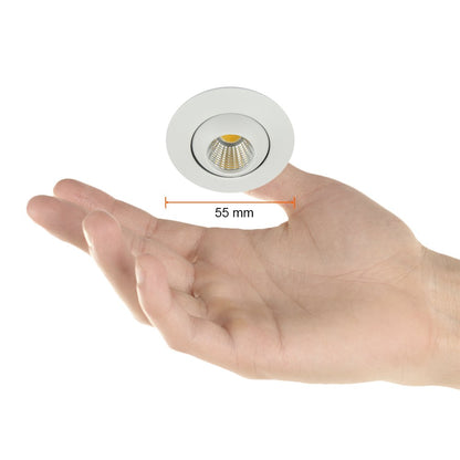 Tecnolite Lámpara de Interior LED para Empotrar YDCLED-300/B, 4 W, Luz Suave Cálida, Blanco