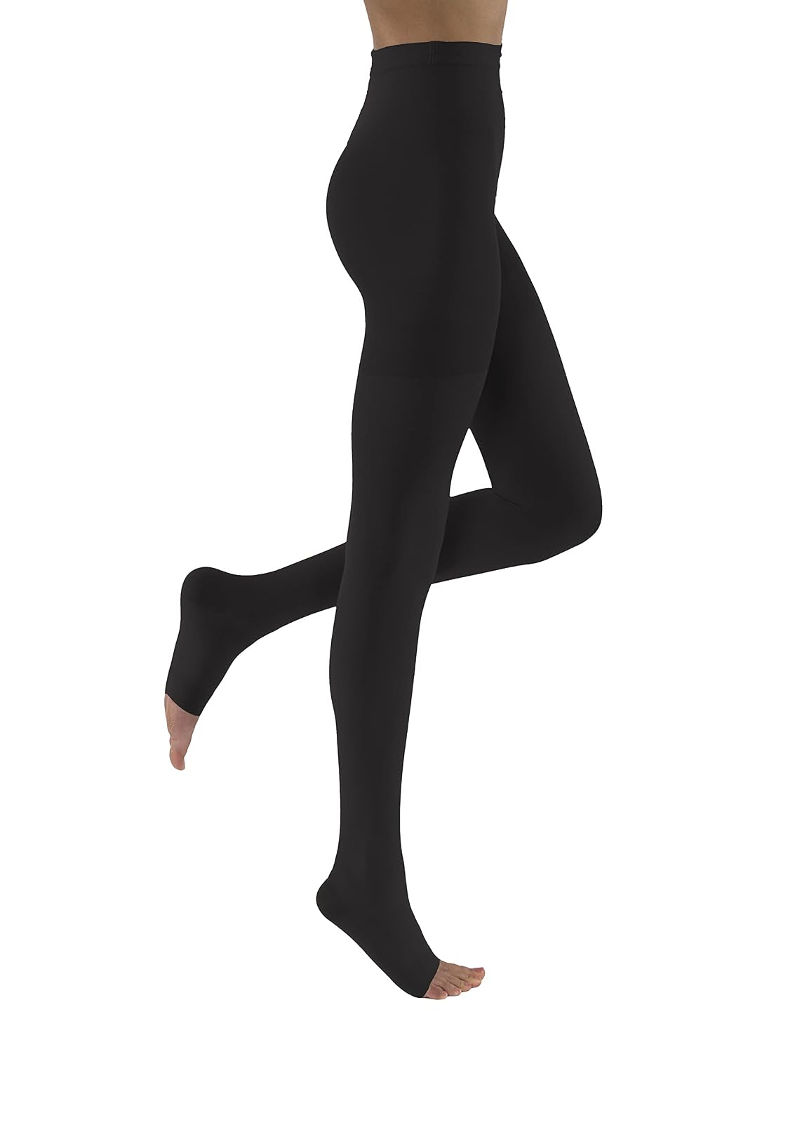 JOBST Relief Medias de compresión graduada hasta la cintura 20-30mmHg - Diseño unisex cómodo - Puntera abierta, negro, talla extra grande