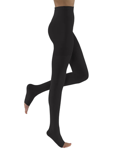 JOBST Relief Medias de compresión graduada hasta la cintura 20-30mmHg - Diseño unisex cómodo - Puntera abierta, negro, talla extra grande