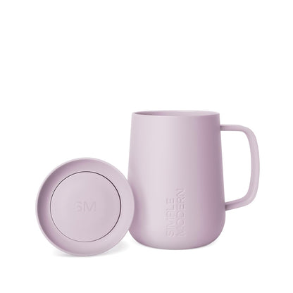 Simple Modern Taza de Viaje Voyager con Asa, Acero Inoxidable, 355ml - 355ml - Niebla de lavanda