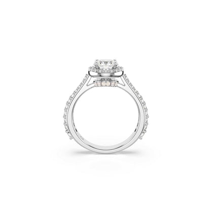 Swarovski Una Angelic Kollektion Ring, Rundschliff, Weiß, Silberfarbenes Finish