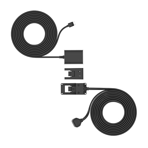 Adaptador de corriente para interiores y exteriores USB-C para cámaras Ring Stick Up Cam Pro, Spotlight Cam Plus y Spotlight Cam Pro - Negro