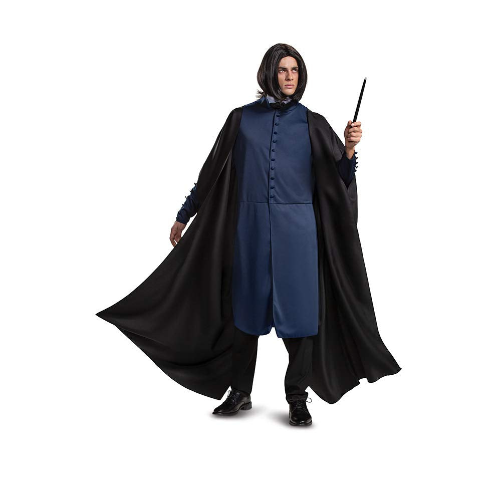 Disguise Severus Snape Costume, Official Harry Potter Wizarding World Adult Costume Robe and Collar Halloween Costume Disfraces de tamaño adultoHombre