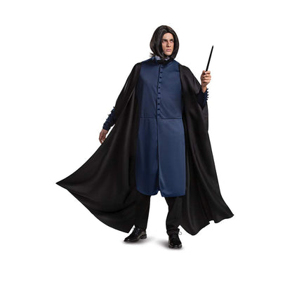 Disguise Severus Snape Costume, Official Harry Potter Wizarding World Adult Costume Robe and Collar Halloween Costume Disfraces de tamaño adultoHombre