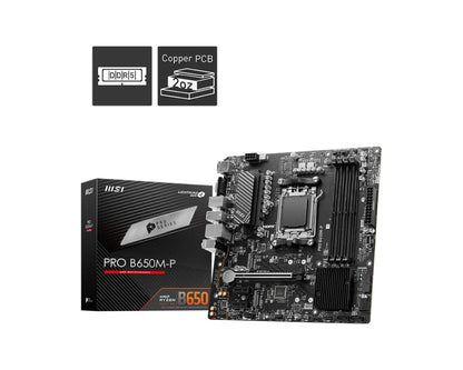 MSI B650M Project Zero Placa Base para Juegos AM5 - ATX - PRO B650M-P