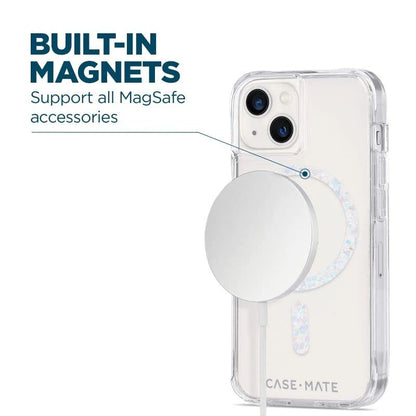 Case-Mate iPhone 14 Case - Clear Twinkle Diamond [10FT Drop Protection] [Compatible with MagSafe] Magnetic Cover with Cute Bling Sparkle for iPhone 14 6.1", Anti-Yellow, Anti-Scratch, Shockproof, Slim