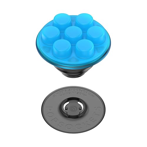 PopSockets - Empuñadura para teléfono a Base de Plantas con Soporte expandible, Agarre calcomanía, PopSockets ecológicos para teléfono - Popper translúcido Azul eléctrico