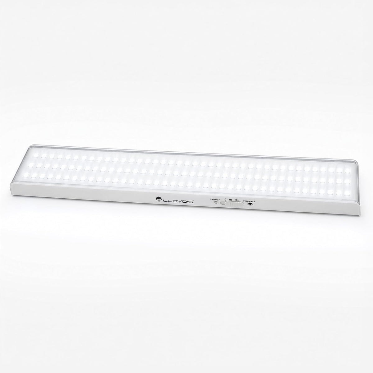 Lloyd's Lámpara de Emergencia Ultra Delgada 120 LED 700 LM Recargable | Hasta 6 horas de iluminación, encendido automático y diseño ultradelgado ideal para emergencias en interiores.