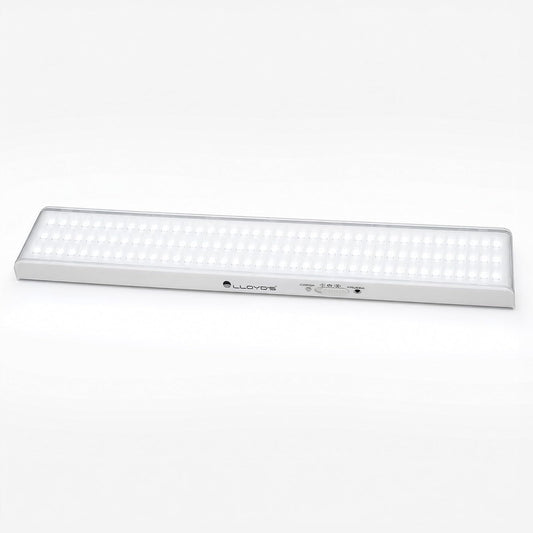 Lloyd's Lámpara de Emergencia Ultra Delgada 120 LED 700 LM Recargable | Hasta 6 horas de iluminación, encendido automático y diseño ultradelgado ideal para emergencias en interiores.