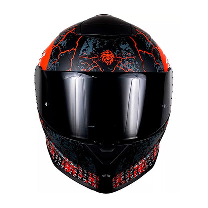 KOV Casco Buster Rider Armour Rojo Deportivo para Moto Pista Certificado Dot