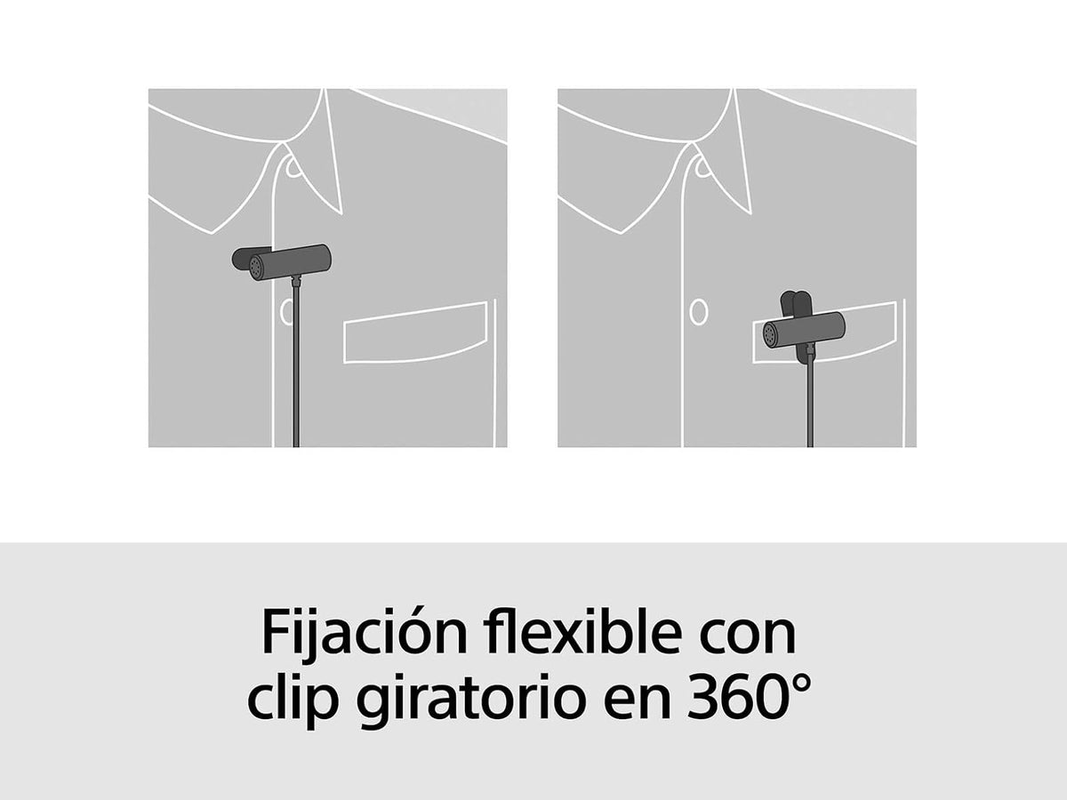Sony Micrófono estéreo ECMLV1 de Solapa