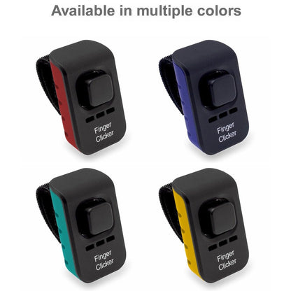 Educator - Clicker de Dedos de Entrenamiento para Perros con Sonido Audible para Refuerzo Positivo, Comportamiento y obediencia, Entrenador de Mascotas, Amarillo