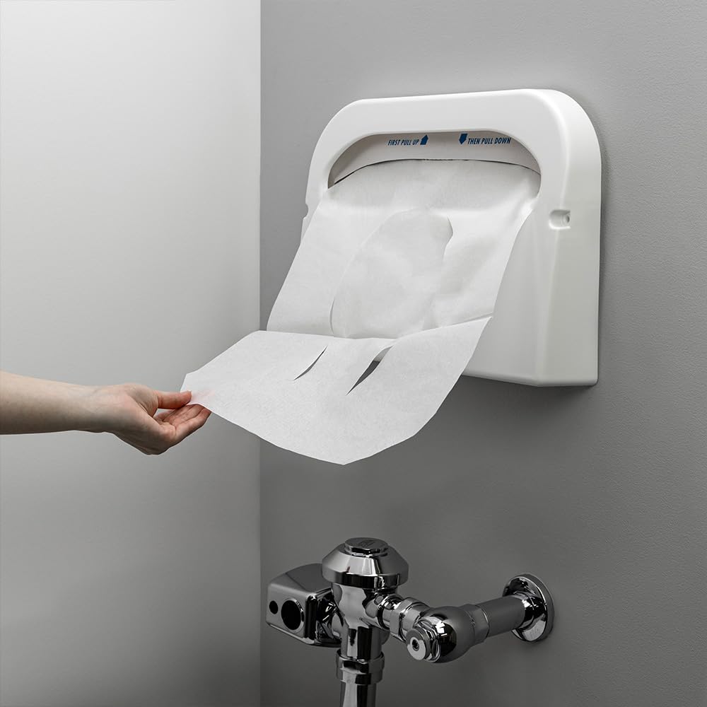 Discreet Seat DS-1000 - Fundas de asiento de inodoro de media pliegue, color blanco (4 unidades de 250)