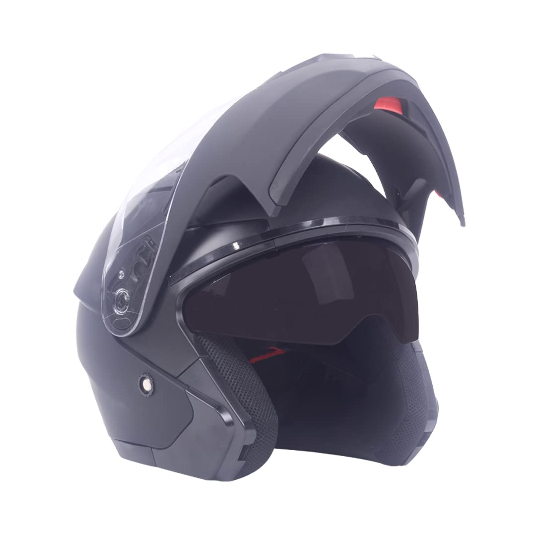 Edge Pilot Casco Abatible Motocicleta Certificado Dot Visor Doble Antivaho XL
