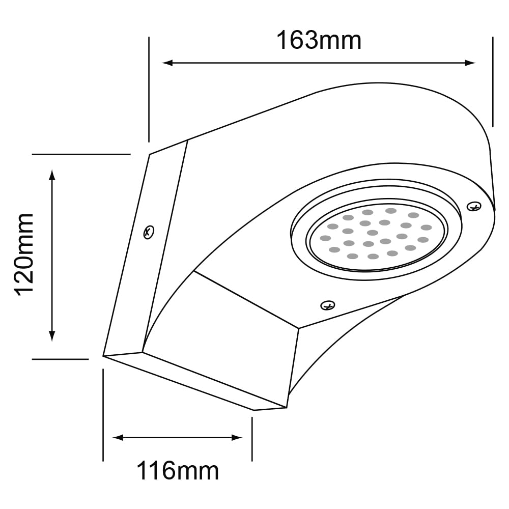 Tecnolite - Lámpara LED de exterior para sobreponer, 3 W, Luz Blanca Neutra, Base GX53, IP44