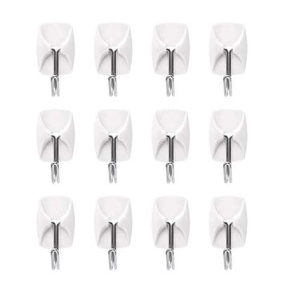COMMAND 3M Gancho Adhesivo Removible de Metal Chico Color Blanco 12 piezas | Soporta hasta 225 gr, Organiza interiores sin dañar superficies, No requiere herramientas, Fácil de instalar, Fijación segura