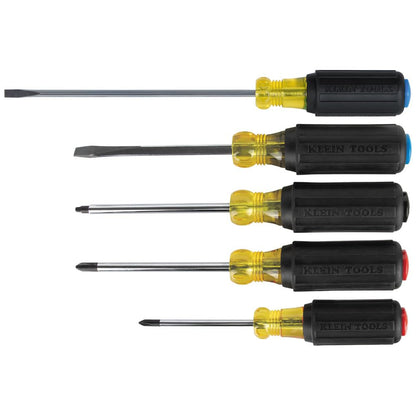 Klein Tools 80031C Juego de destornilladores codificados por colores, fabricado en Estados Unidos, con puntas de precisión, asas de agarre cojín, 2 ranuradas, 2 Phillips, 1 cuadrado, ideal para