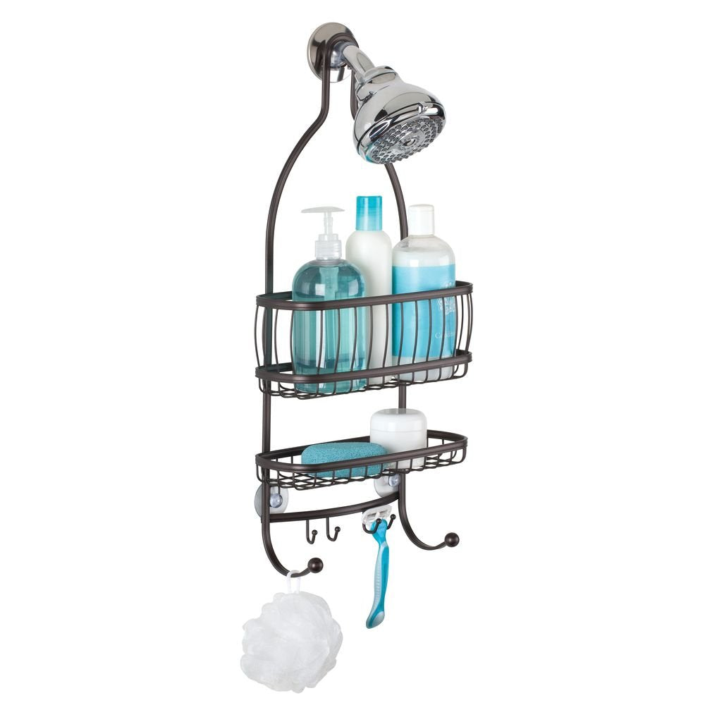 InterDesign, Repisa para DUcha York Lyra, 29x24.13x11.43 cm, Bronce