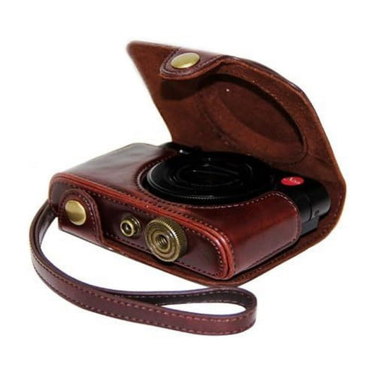 MegaGear "Ever Ready" Protective Leather Camera Case, Bag for Case for Panasoníc LF1 (Dark Brown)
