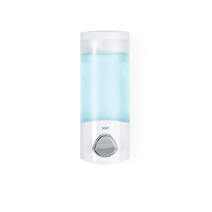 Euro Series Trio Dispensador de jabón y regadera de Tres cámaras, Cromo, Blanco, 1 Recipiente, 1 - Blanco - 1 cámara - Dispensador