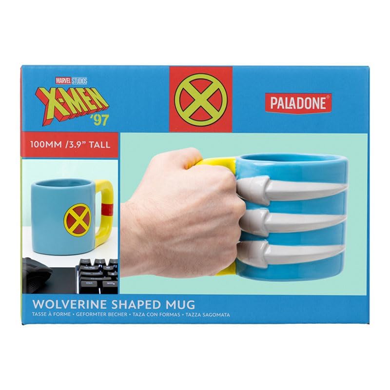 Taza grande Wolverine - Producto oficial X-Men, taza cerámica coleccionable, regalo para fans de Marvel y Deadpool, 550ml