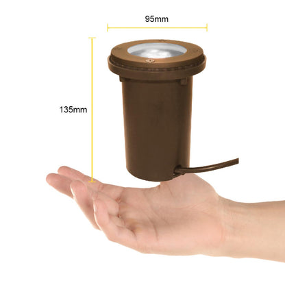 Tecnolite - Lámpara de Piso Empotrable Exterior, Potencia Máx. 50 W, Base GU10, IP65, IK05, No incluye foco