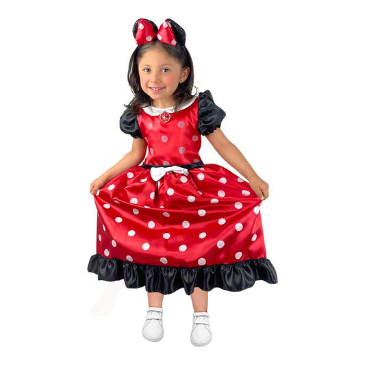 Fantasy Ruz. Disfraz Infantil para Toddlers, Minnie Mouse, Modelo F13298-AZN2, Talla 2 años. Licencia original Disney.
