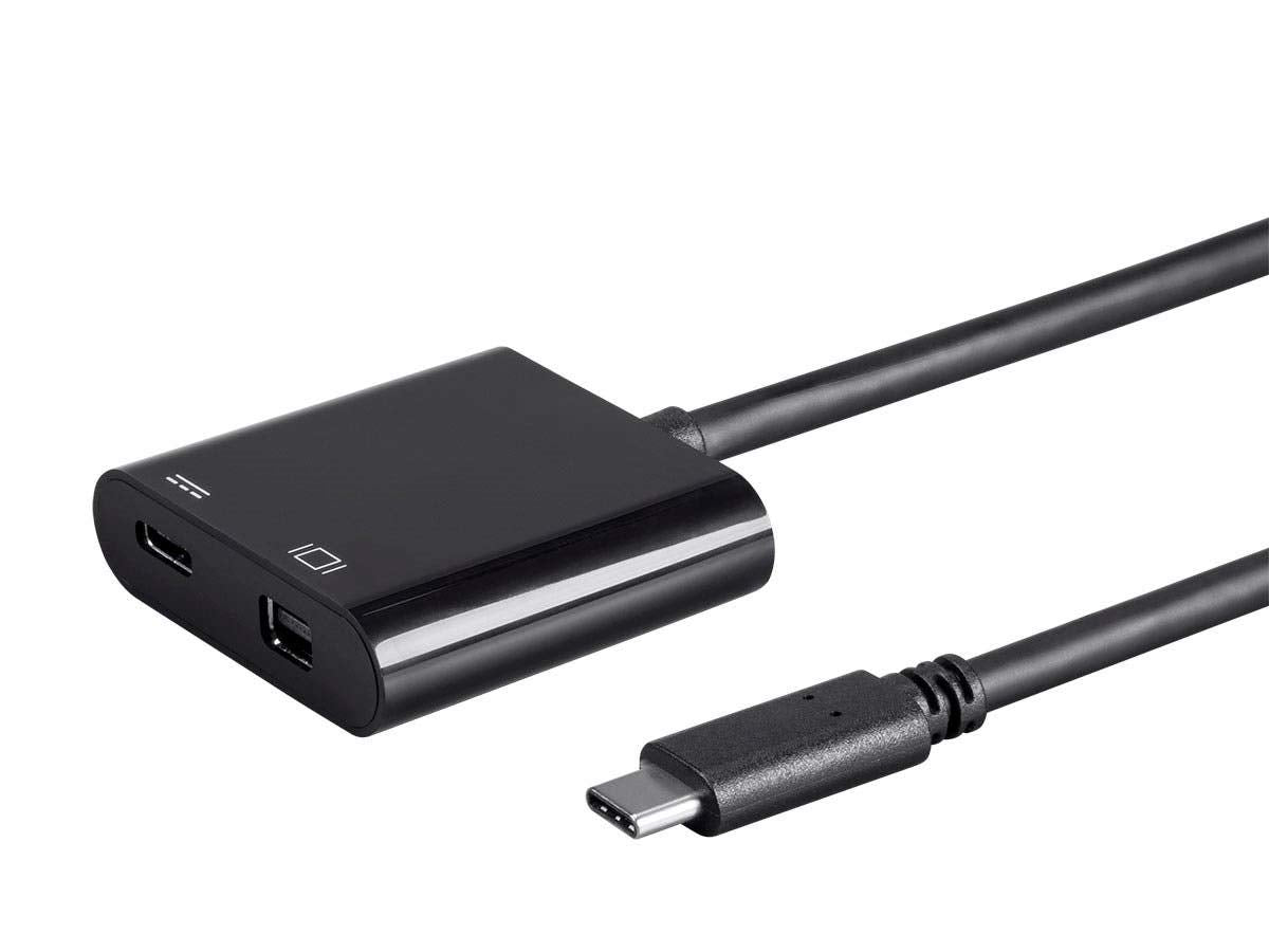Monoprice 8541683225 Select Series USB-C to Mini DisplayPort USB-C F Dual Port Adapter
