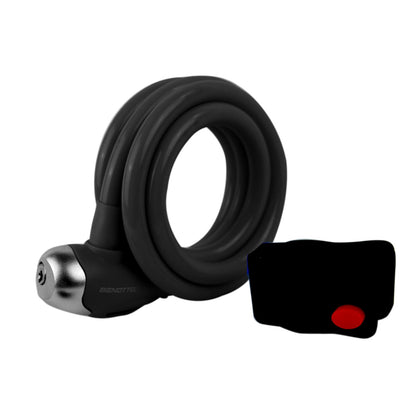 Benotto Candado Espiral 12x1800mm 2xLlaves Negro TY561