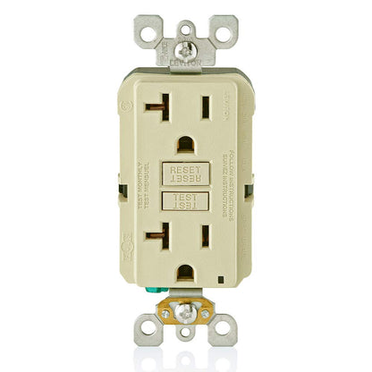 Leviton SmartlockPro receptáculo a prueba de alteraciones, con indicador LED, 20 Amp, Ivory