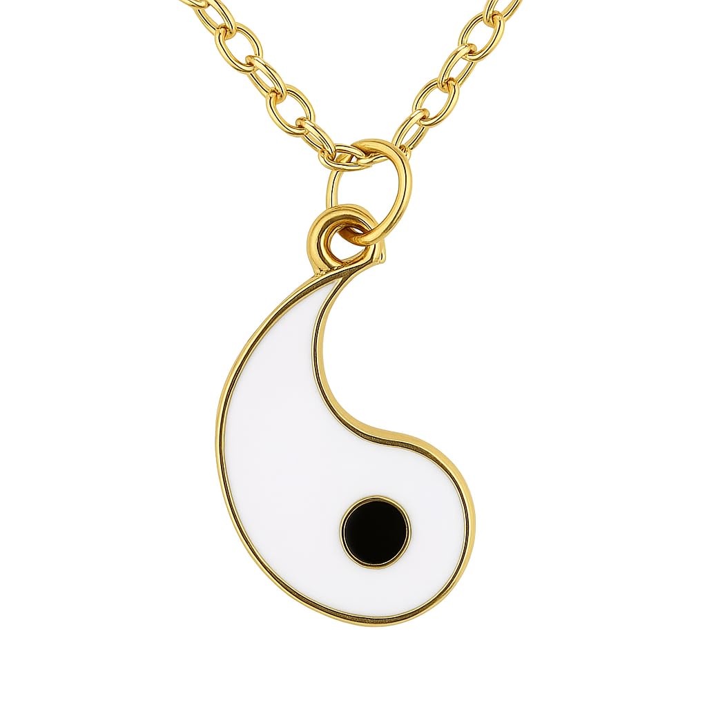 XYPHIELLE Collares para Parejas - Dijes Yin Yang que Crean el Tai Chi al Unirse, Juego de Aleación Dorada con Brazalete Tejido, Regalo para Mitades Complementarias (Aniversario, San Valentín)