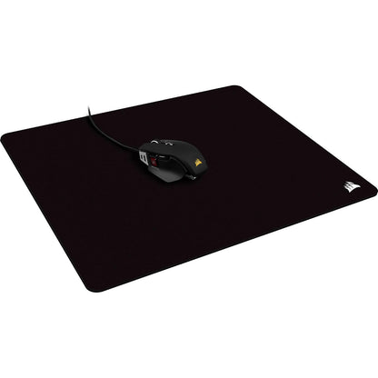 Corsair MM200 Pro Alfombrilla Tela a Prueba de Derrames para Juegos, Superficie 45 cm x 40 cm, Microtejido, Goma Afelpada Gruesa 6 mm, Base Goma Texturizada Antideslizante, Pesado XL, Negro