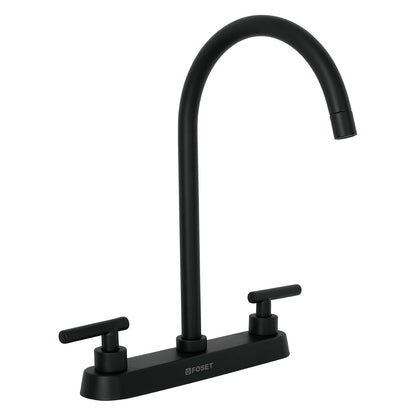 Foset Tubig Mezcladora para Fregadero con Manerales Tipo Palanca - Negro mate