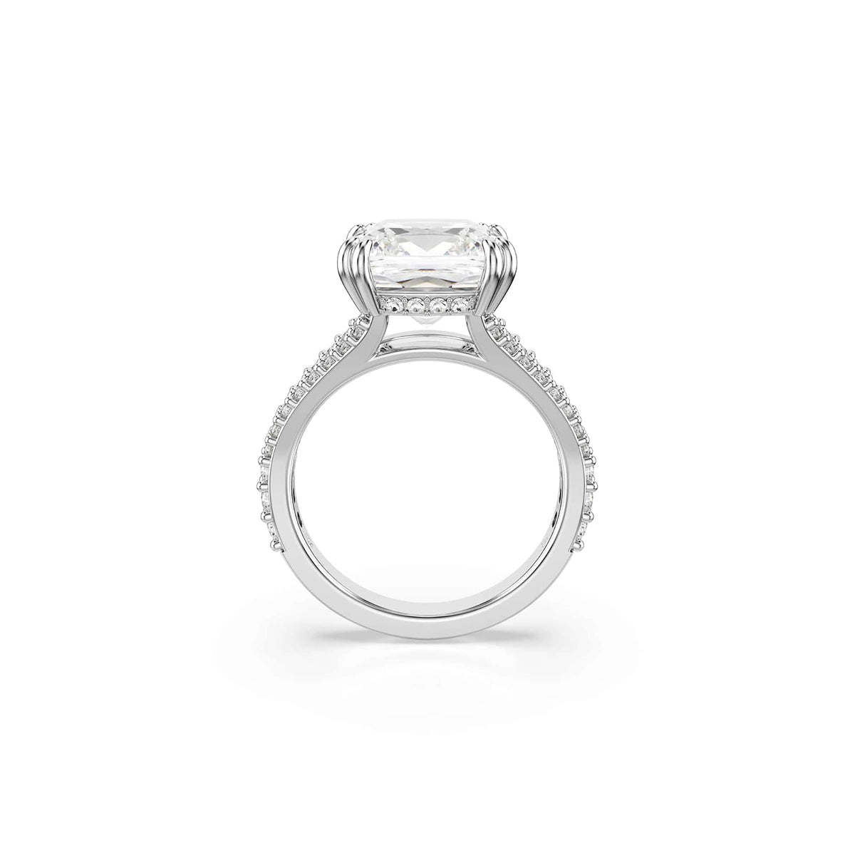 Swarovski Anillo Stilla, Talla cuadrada, Blanco, Baño de rodio