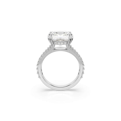 Swarovski Anillo Stilla, Talla cuadrada, Blanco, Baño de rodio