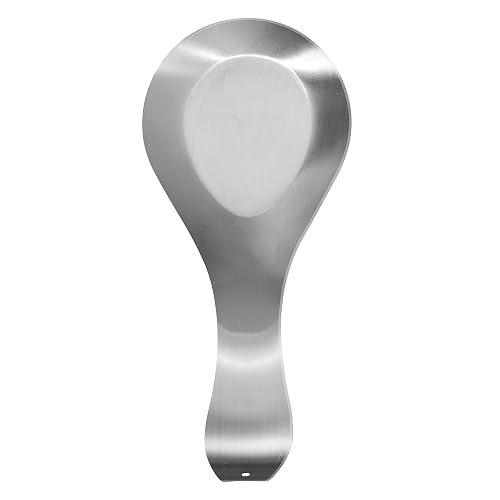 Oggi Descanso de acero para cuchara, Stainless, 8.25 inch by 4.5 inch, 1