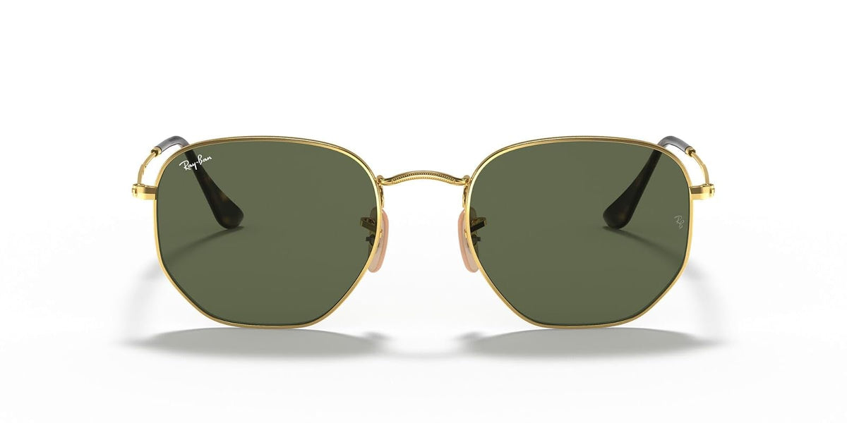 Ray-Ban - Lentes oscuros, Hexagonal - 48 mm - Dorado - Verde (Gold - G-15 Green)