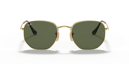 Ray-Ban - Lentes oscuros, Hexagonal - 48 mm - Dorado - Verde (Gold - G-15 Green)