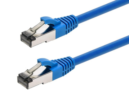 Monoprice Cat8 Patch Cable - 2 Feet - Blue | Double Shielded (S/FTP), 28AWG, 2GHz, 40G, Pure Bare Copper, Snagless RJ45, Ethernet Cable