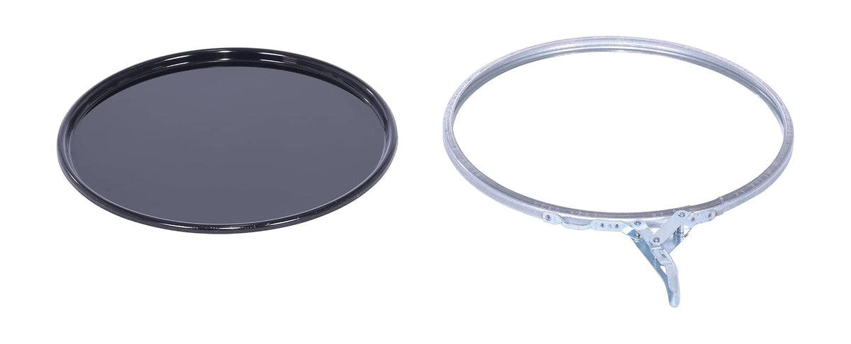 Vestil LID-STL-LL Steel Lever Lock Pail Lid, for 5 gallon, Black